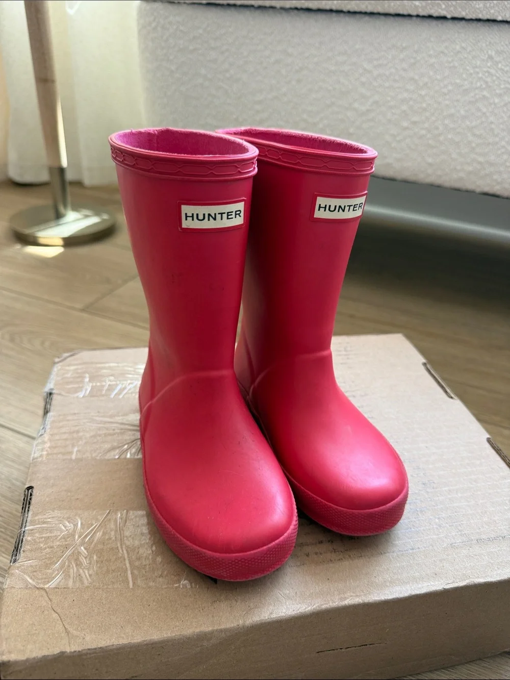 Hunter Kids Pink Classic Rain Boots size 10